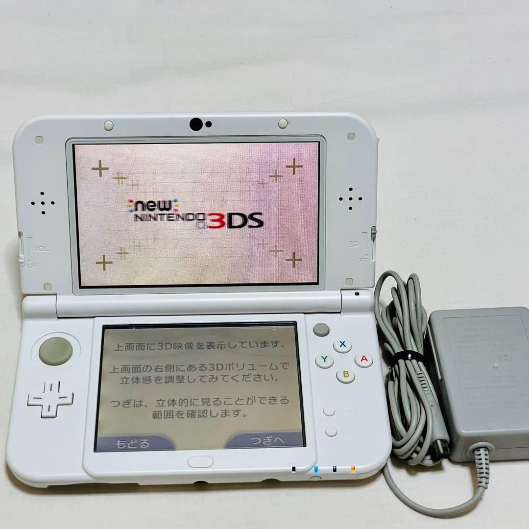 中古 new NINTENDO 3DS LL ホワイト ACアダプタ付 初期化済 - サガミ