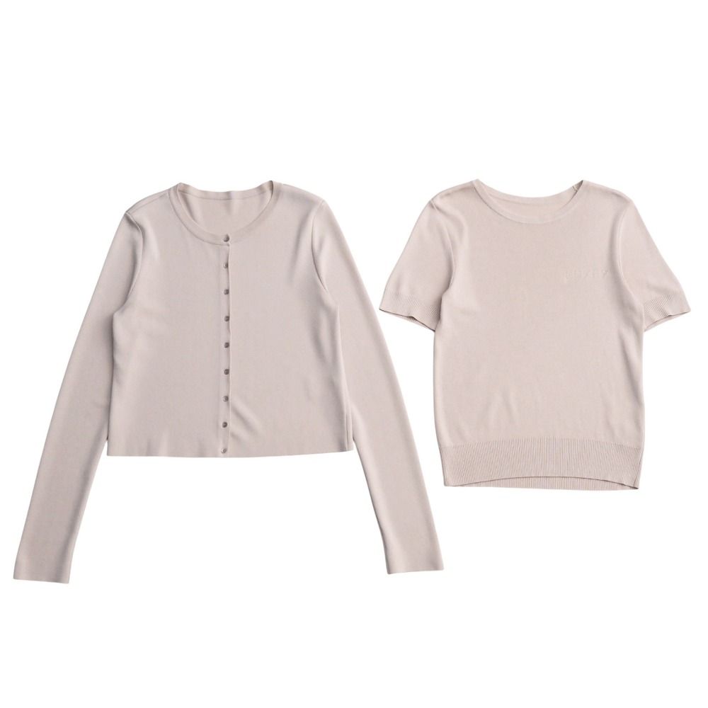 FOXEY BOUTIQUE フォクシー ブティック Everyday Cardigan Tangerin アンサンブル サイズ38 カーディガン ショート クロップド 半袖 ニット クルーネック ブランド古着 20251010 RA6289