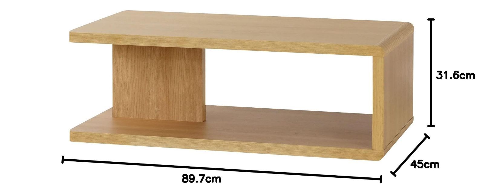 かわいい シンプル ナチュラルブラウン おしゃれ 幅89.7 高さ31.6 机 奥行45cm ローテーブル KI2-9045TNA 白井産業 キアエッセ2 MARWIL-DEMENAGEMENTS_CH