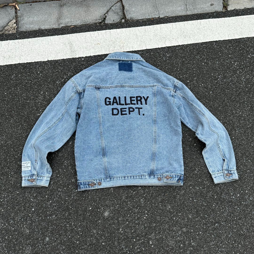 GALLERY DEPT. デニムジャケット GALLERY DEPT. デニムジャケット プリント入り ロゴアップリケ