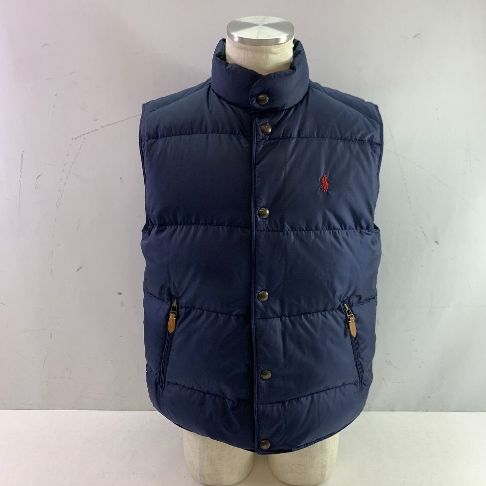 04w5089▽ POLO by Ralph Lauren ポロ ラルフローレン MNBLOTWM5F00016 Reversible Down Vest リバーシブル ダウンベスト Mサイズ ネイビーｘグリーン 八王子店