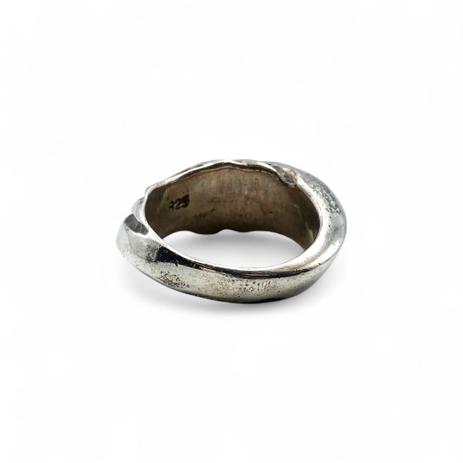 時を刻む流線】アートワーク Silver 925 刻印 90s Vintage Ring