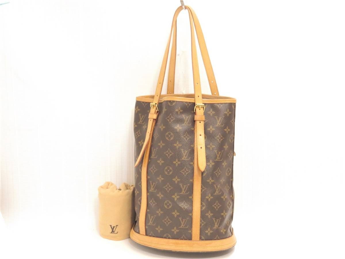 【布袋あり】LOUIS VUITTON　バケットGM　M42236　モノグラム　トートバッグ　ポーチ付き　廃盤　レディース　シンプル　ギフト　プレゼント包装可　　松前R56号店トートバッグ