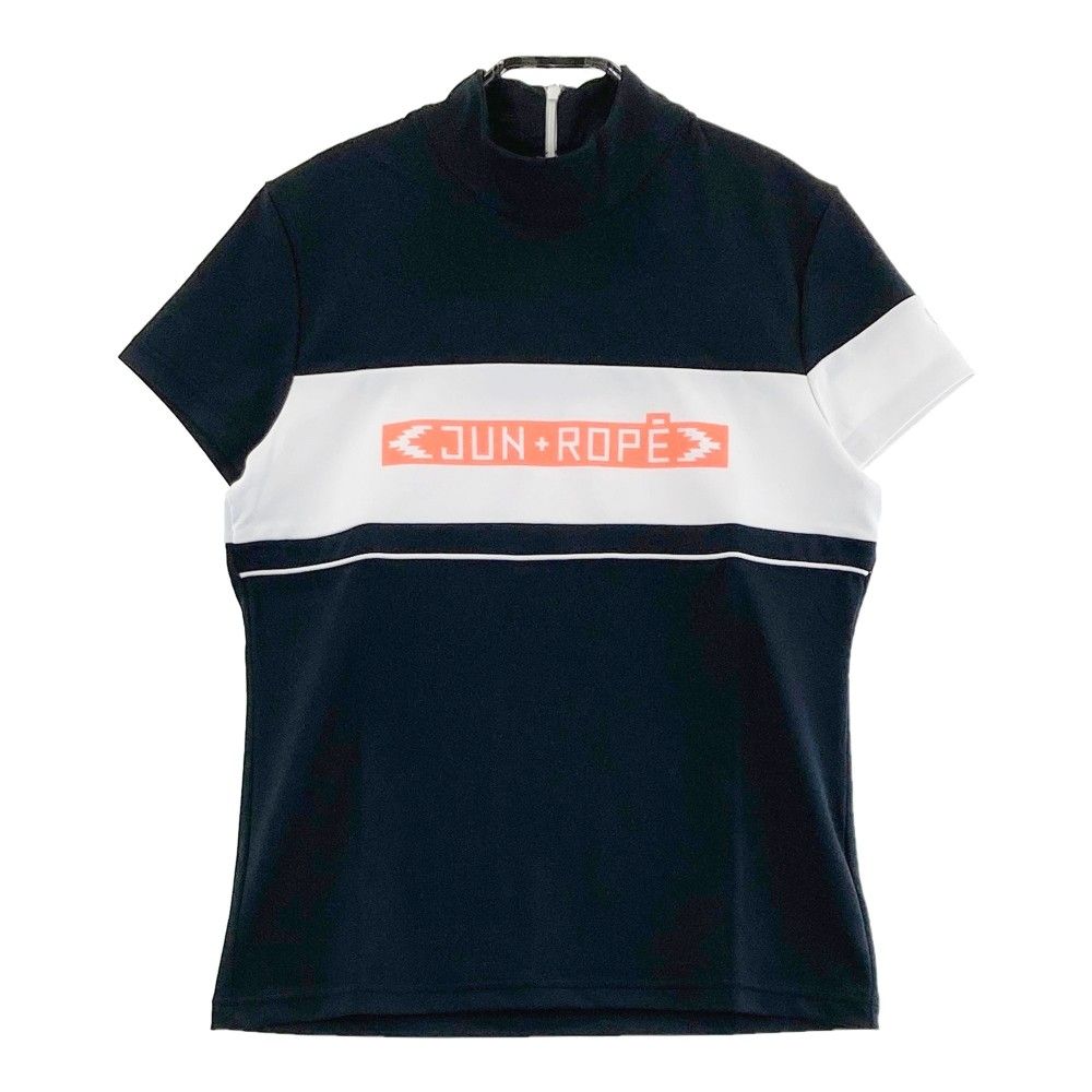 サイズ：L JUN&ROPE ジュン アンド ロペ ERM-11030 半袖ハイネックTシャツ  ブラック系 [240101416590] ゴルフウェア レディース ストスト サイズ：M JUN&ROPE ジュン アンド ロペ ERM-11030 半袖