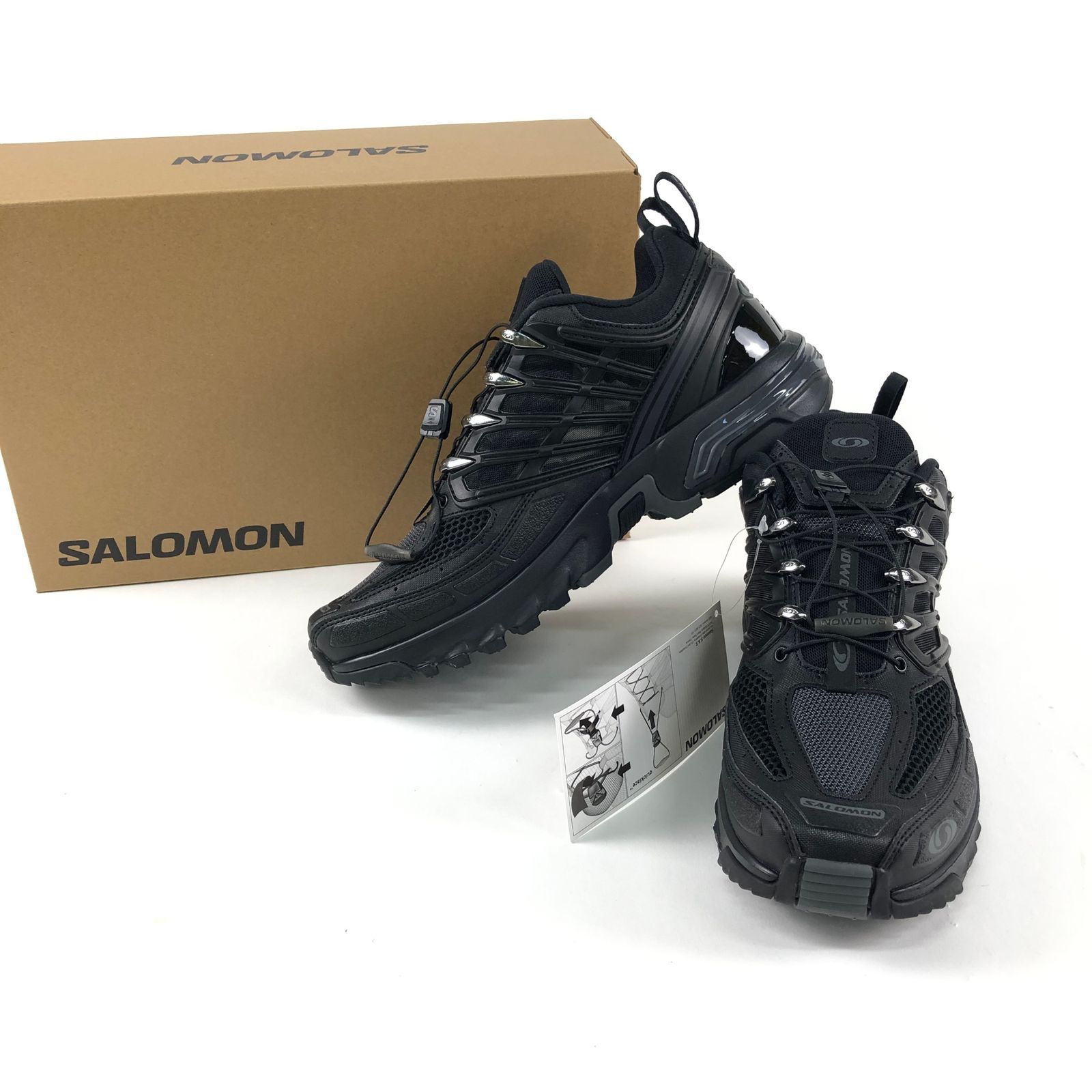 タグ・箱付 SALOMON サロモン 471798 ACS PRO スニーカー 26.5cm BLACK 