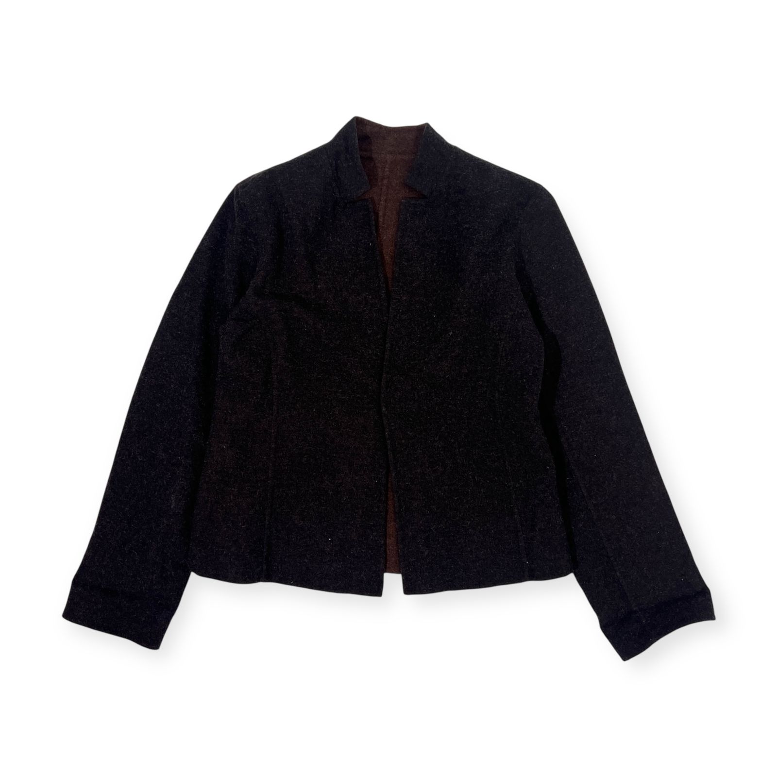 055 ヨーガンレール JURGEN LEHL ノーカラー ツイード ジャケット 055 ヨーガンレール JURGEN LEHL ノーカラー ツイード ジャケット