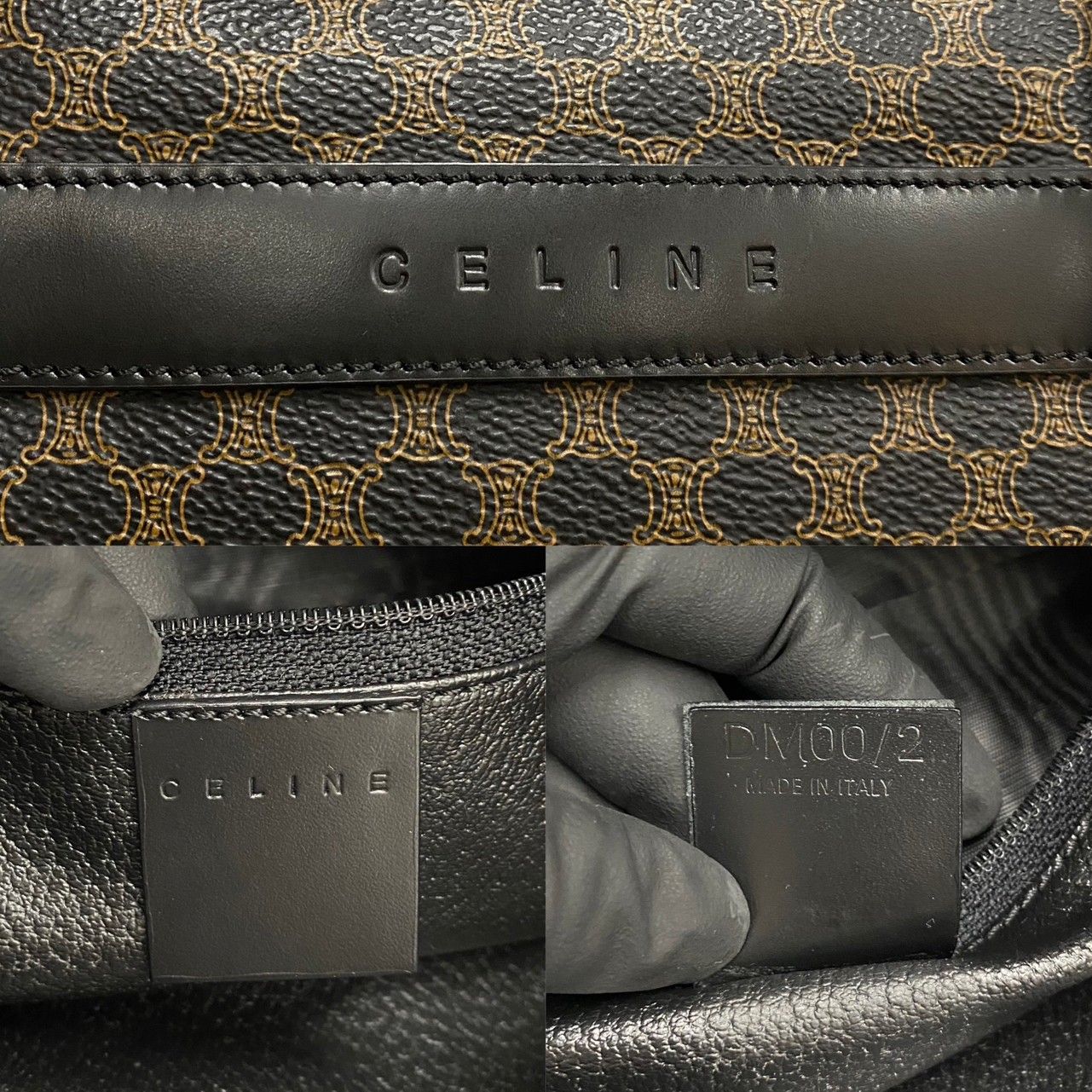 極 美品 CELINE セリーヌ ヴィンテージ マカダム ブラゾン トリオンフ