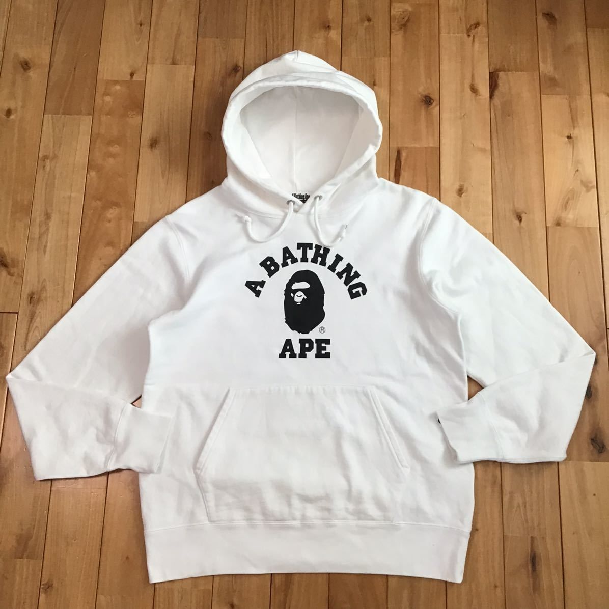 カレッジロゴ プルオーバー パーカー Lサイズ a bathing ape BAPE  