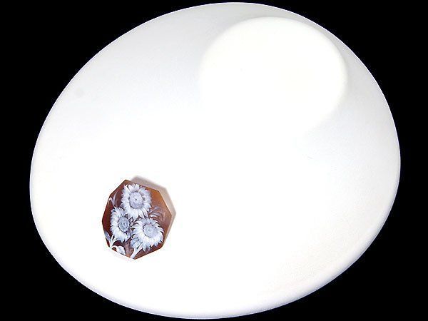 ジュエリー Sスカーラ作 美しい向日葵の彫刻 シェルカメオルース 34.7ｍｍ×34.5ｍｍ w5681o SIROKUMA-CORPORATION_COM