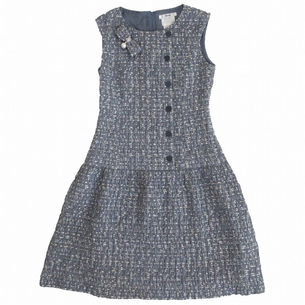 20ss Rene ルネ ワンピース ドレス ノースリーブ リボン ブローチ付き