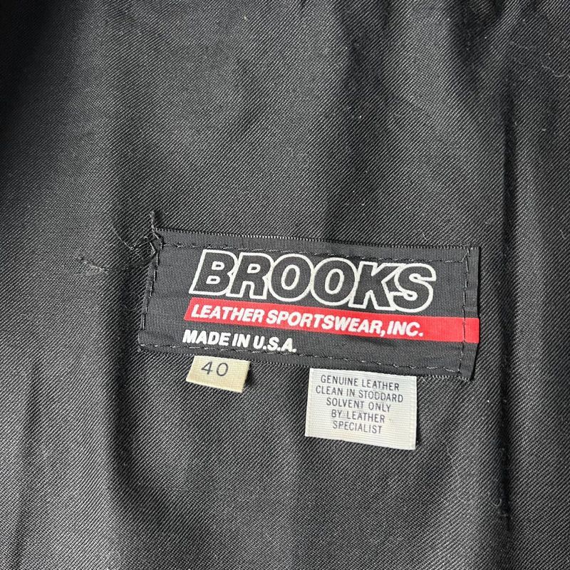 80s BROOKS 本革 レザー シングル ライダース ジャケット 40 / 80年代