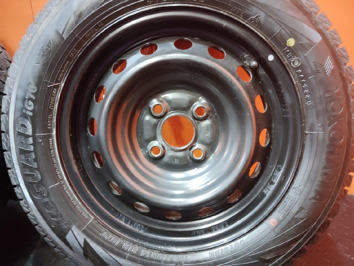 タイヤ未走行に近い【YK iG70 165/70R14】スタッドレス【スチール 