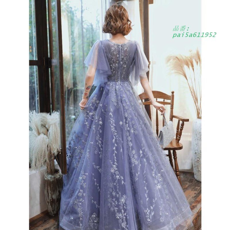 パーティードレス ロング丈ドレス ウエディングドレス ナイトドレス 上品 大人 結婚式 30代40代 お呼ばれ卒業式 発表会 披露宴 大きいサイズ きれいめ pai5a611952