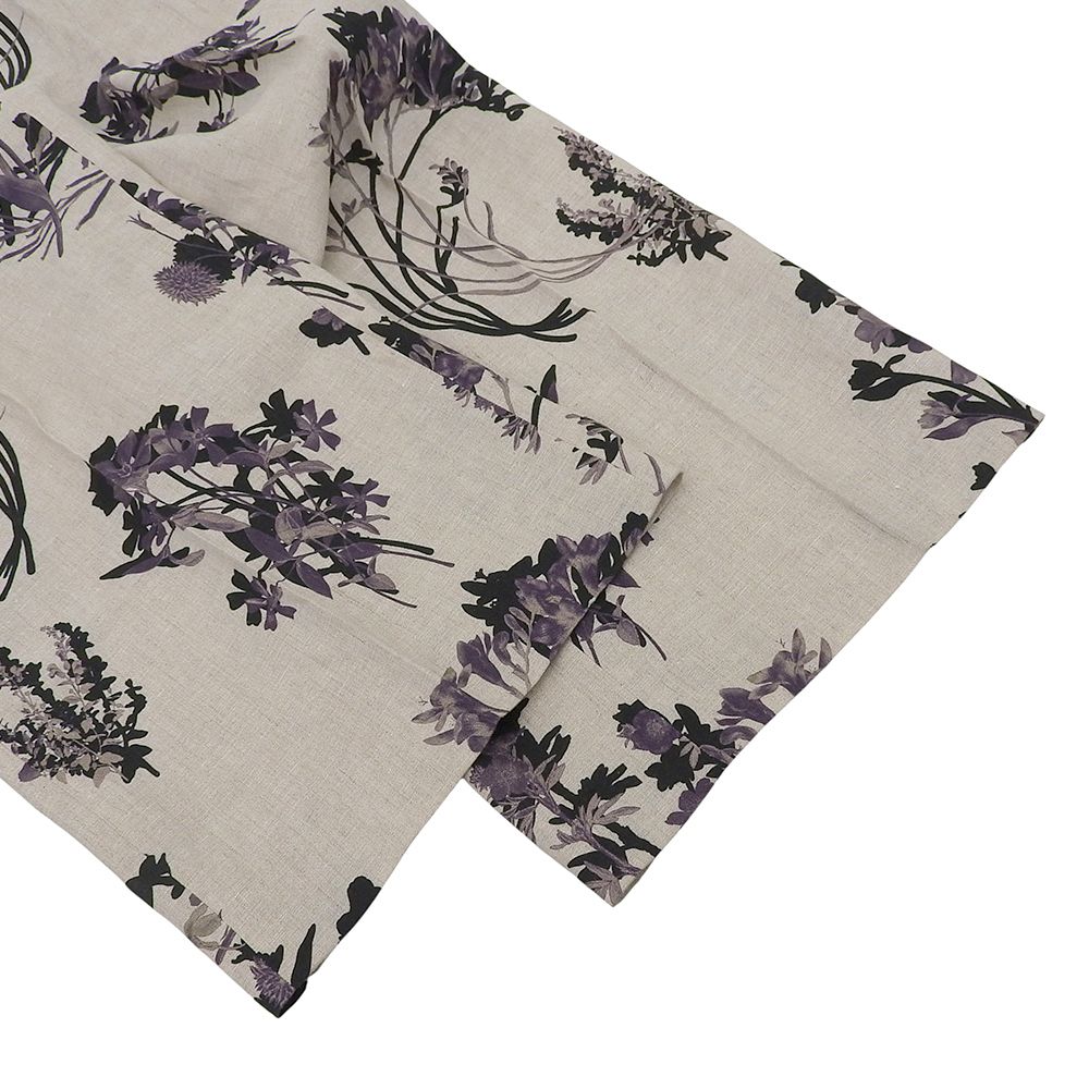 ebure エブール フローラルプリント リネン ワイドトラウザー ボトムス レディース ベージュ系 36 3910600506 36 DECORATOM_COM_BR