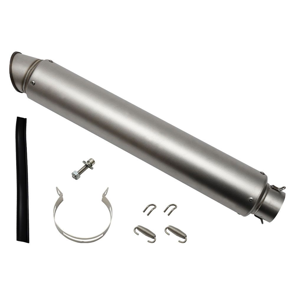 汎用品 60.5 ロングサイレンサー 600mm 特注品 スラッシュカット 爆音タイプ カチ上げスタイル バンド付き インナーストレート レース用 サイレンサー 交換 レーシング サウンド バンド フルストレート