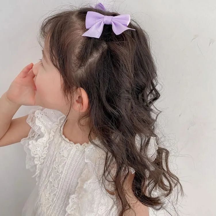 i140【新品・未使用品】ヘアクリップ リボン パープル 2個セット