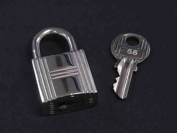 □美品□ HERMES エルメス カデナ 南京錠 パドロック 66 鍵 キー