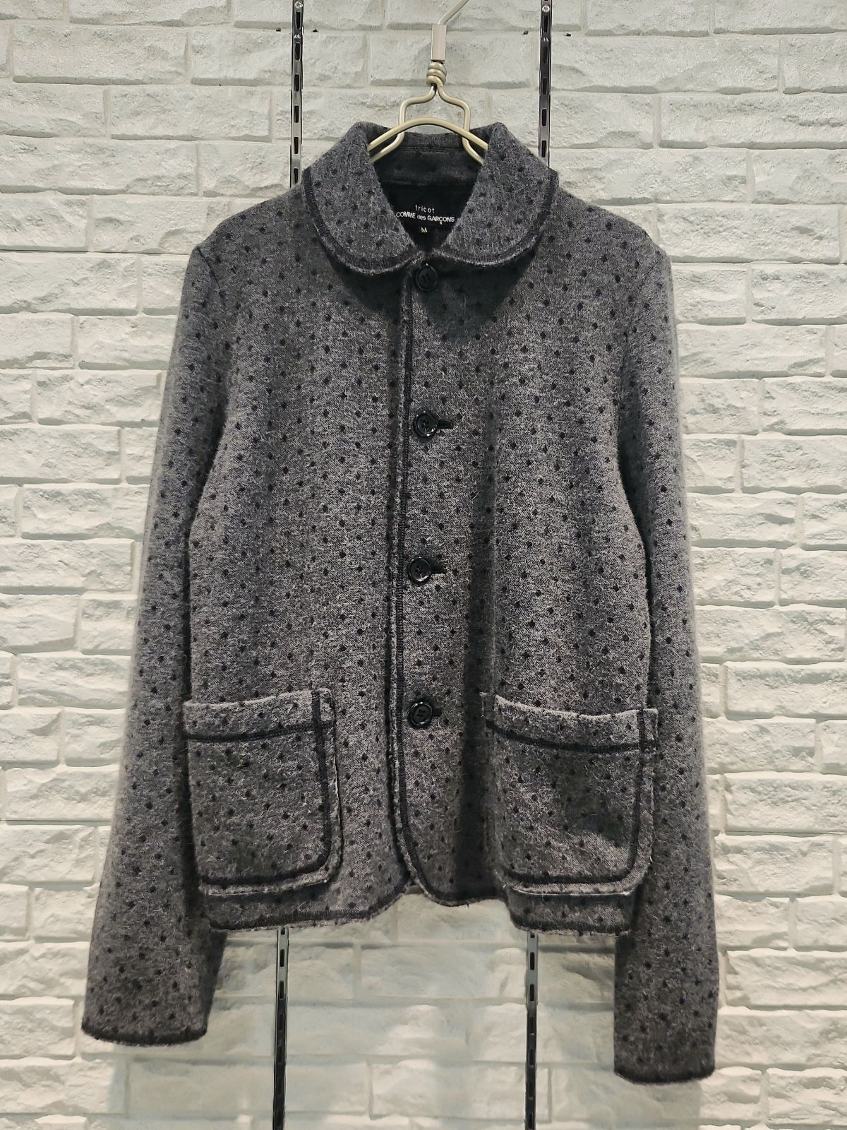 tricot COMME des GARCONS ドット柄 ウールジャケット サイズM