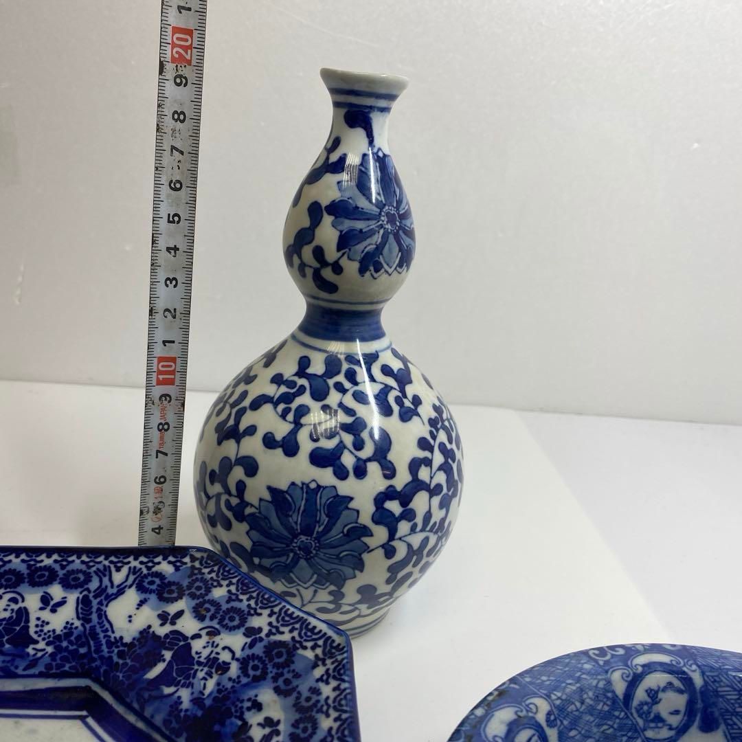 Robyn様専用 古伊万里焼 3点セット青白い装飾の陶器のボール皿 【公式