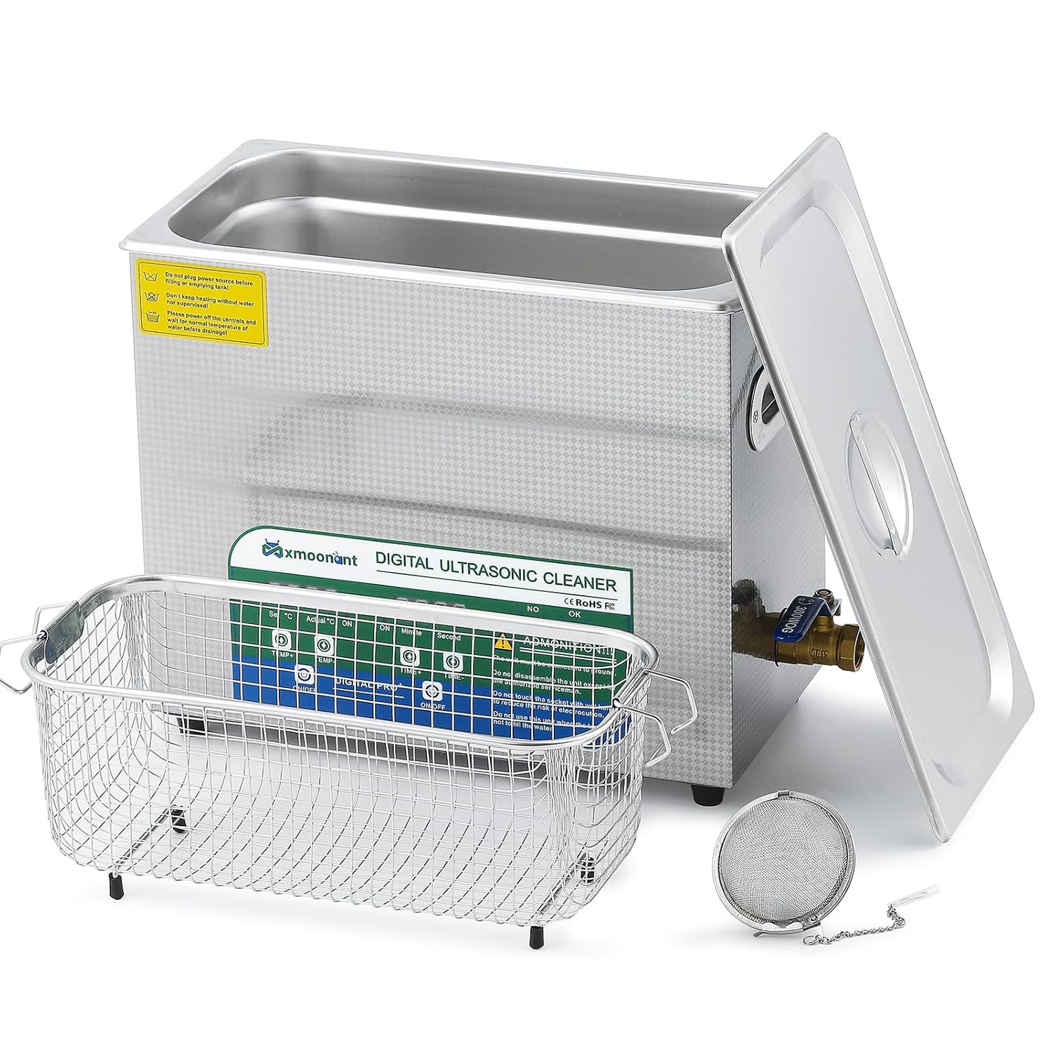 Mxmoonant 6Ｌ超音波洗浄機 卓上型超音波クリーナー 180w 20-80加熱可 0-30minタイマー 強い洗浄力 耐食性 強力振動 簡単お手入れ 大容量 業務用 家庭用 眼鏡 回路基板 ジュエリー 日本語説明書付き