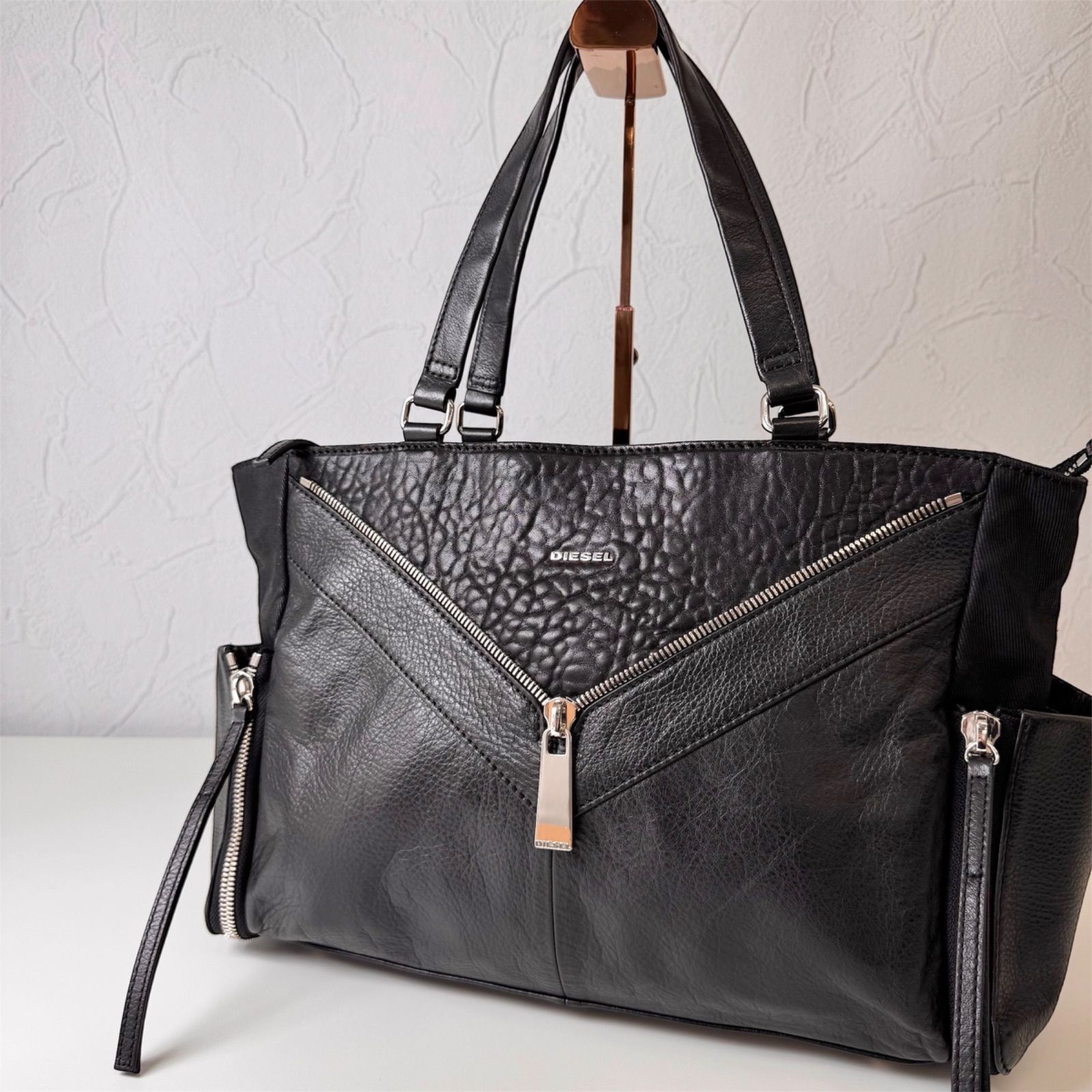 ✨Bランク DIESEL ディーゼル トートバッグ ハンドバッグ レザー