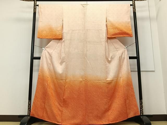 平和屋着物○訪問着 型染め 草花文 正絹 逸品 CAAW3828vf 平和屋着物