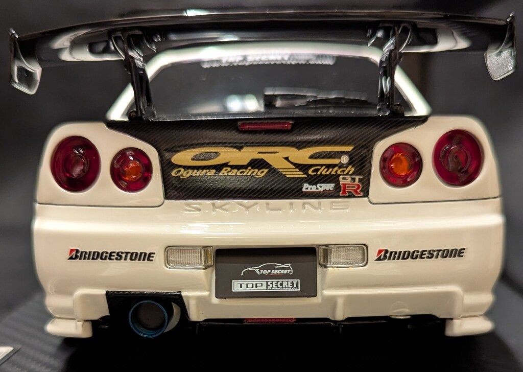 ignition model 1|18 TOP SECRET GT-R BNR34 White IMPECCABLEHEALTHCARESERVICES_COM