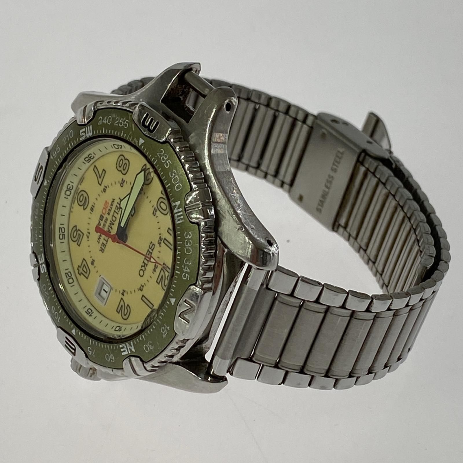 SEIKO セイコー 7N35-6090 FIELDMASTER腕時計/アイボリー×シルバー 