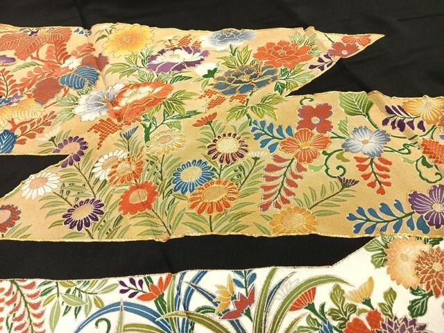 平和屋着物□豪華黒留袖 駒刺繍 熨斗草花文 金彩 銀糸 正絹 逸品