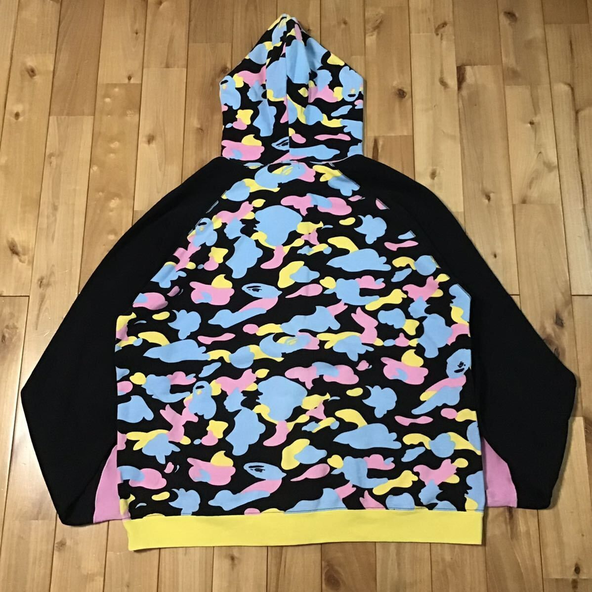 ☆XL☆ マルチカモ パーカー a bathing ape crazy BAPE full zip 