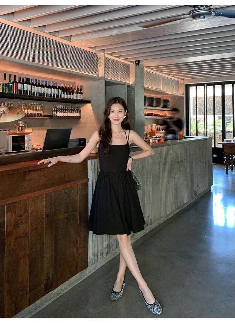 フレンチホルターネックミニワンピースAライン女子会デート用