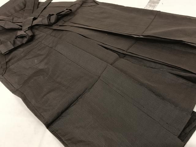 平和屋着物●男性 馬乗り袴 縞 正絹 AAAW4040np