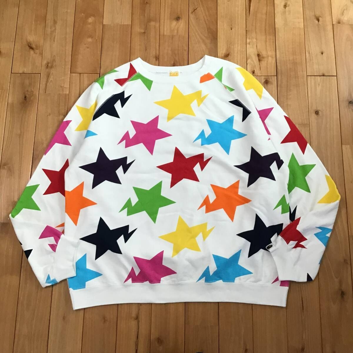 ☆XL☆ BAPE STA 長袖スウェット a bathing ape star BAPESTA multi 