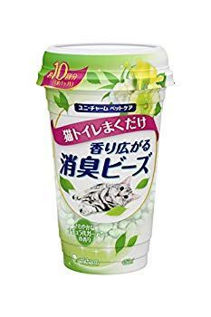 【】(未使用･未開封品) 消臭ビーズ 猫トイレまくだけ 香り広がる消臭ビーズ さわやかなナチュラルガーデンの香り 450ml v1yptgt