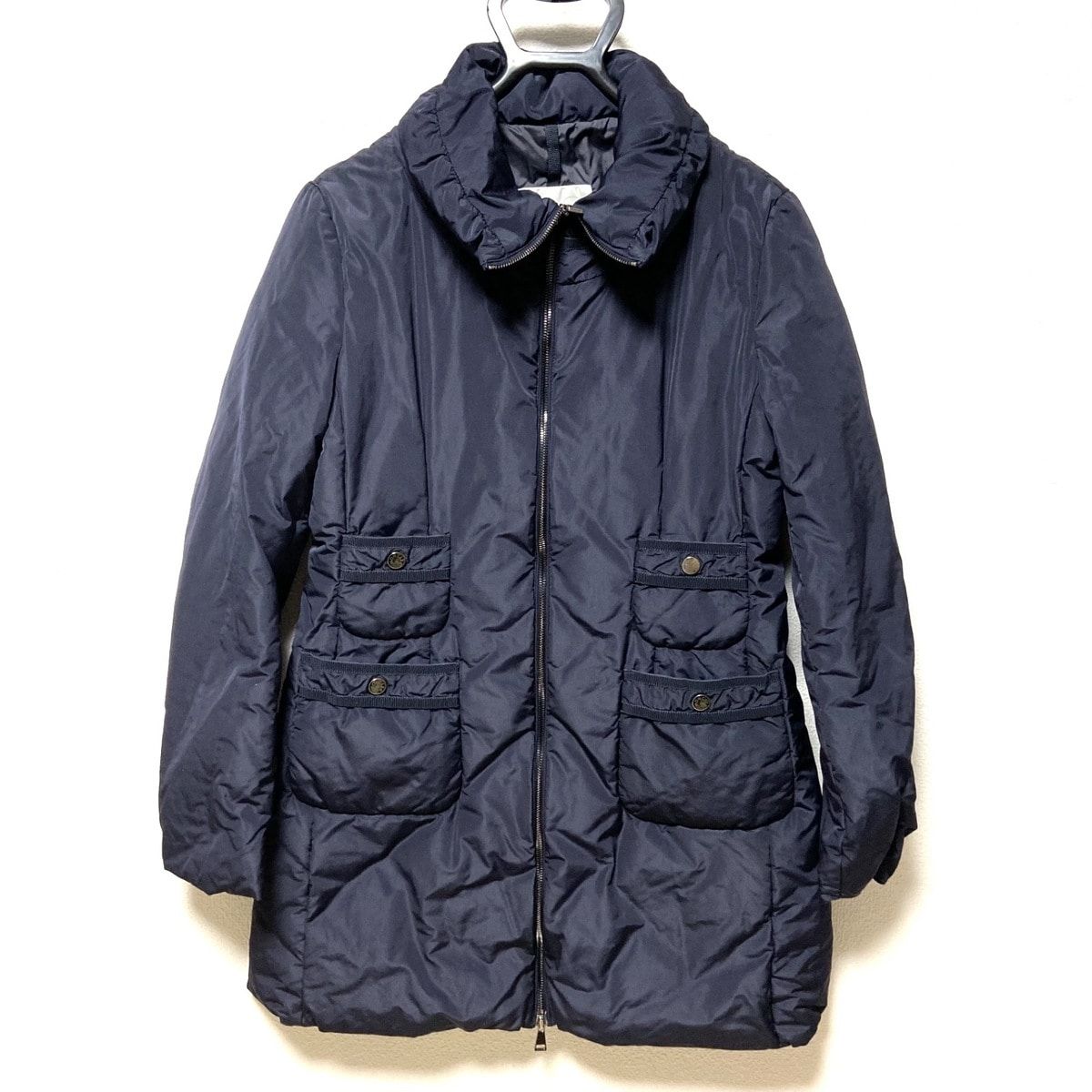 MONCLER モンクレール ダウンコート サイズ4 XL レディース BEYNACGIUBBOTTO ダークネイビー