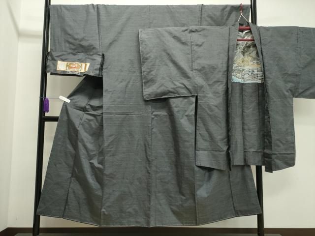 平和屋着物●男性 本場大島紬 アンサンブル 本武特製謹製 証紙付き 正絹 ♥ CAAX5978gh