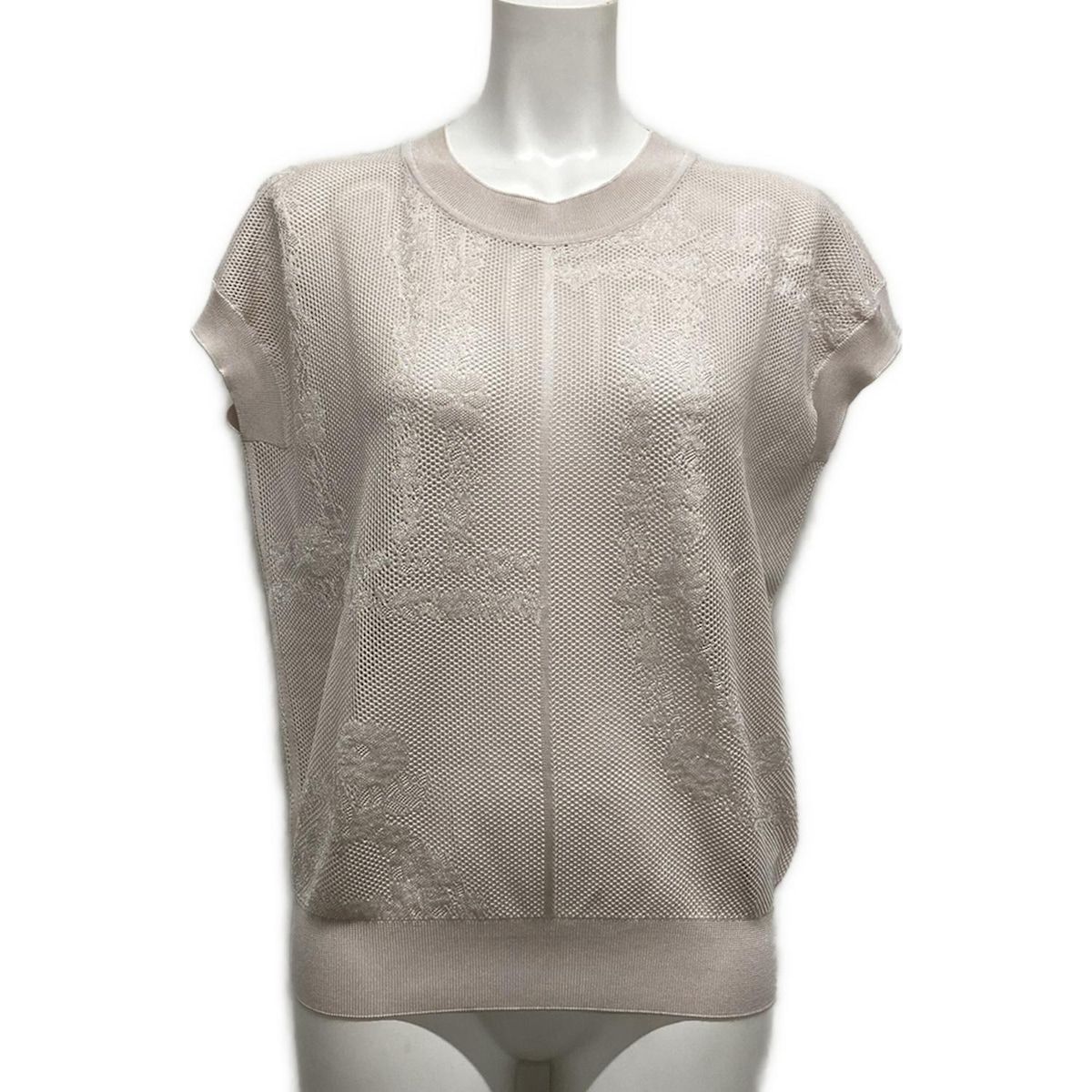 HERMES エルメス 半袖カットソー サイズ36 S レディース 5E2671D4 ライトピンク シルク