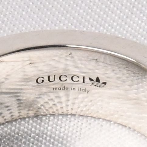 研磨済】 GUCCI × Adidas シルバー リング 8.5号 Ag925 指輪