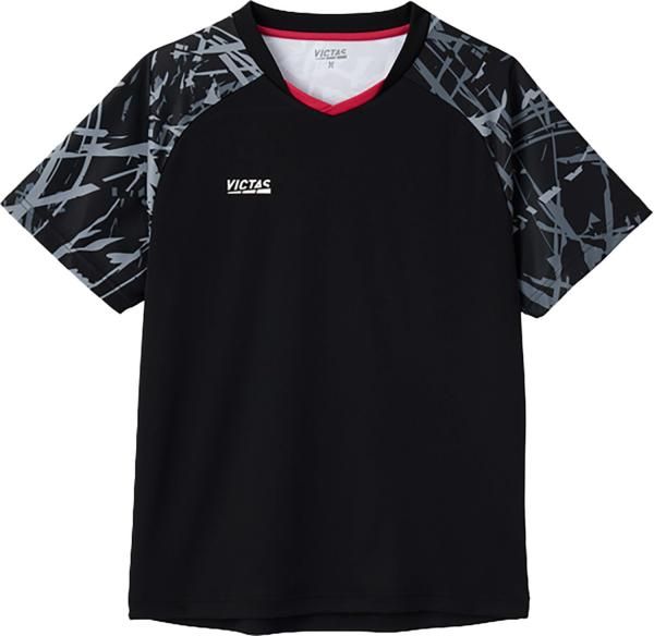 【新品・5営業日で発送】VICTAS(ヴィクタス) ストリーク_スリーブ_ゲームシャツ (612502) 色 : ブラック サイズ : M 