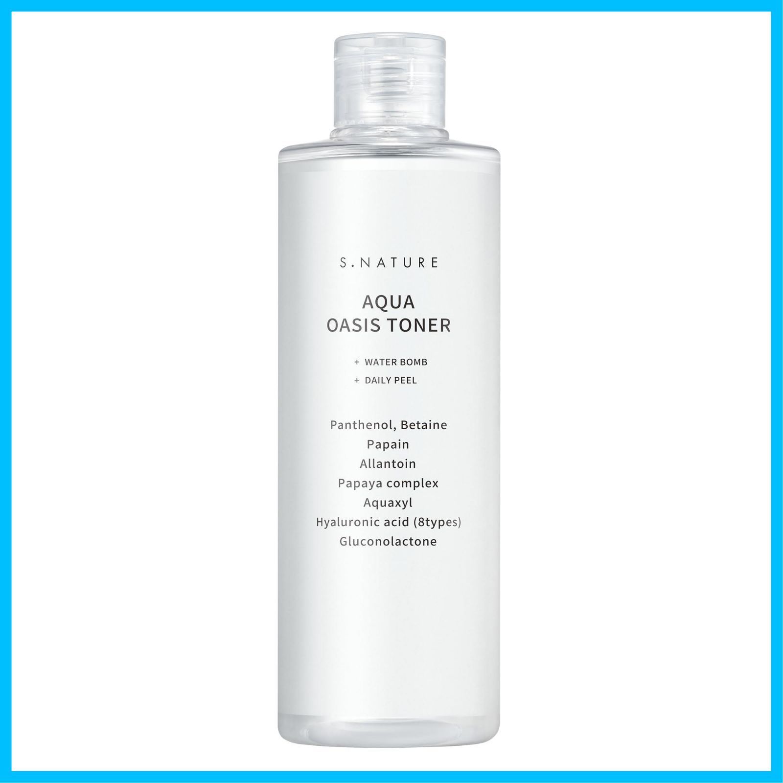 【特価商品】【S.NATURE/エスネイチャー】AQUA OASIS TONER アクアオアシストナー 300ml/ふき取り化粧水/パック/ミスト/PHA/EWGグリーン等級認証済み/8種類のヒアルロン酸