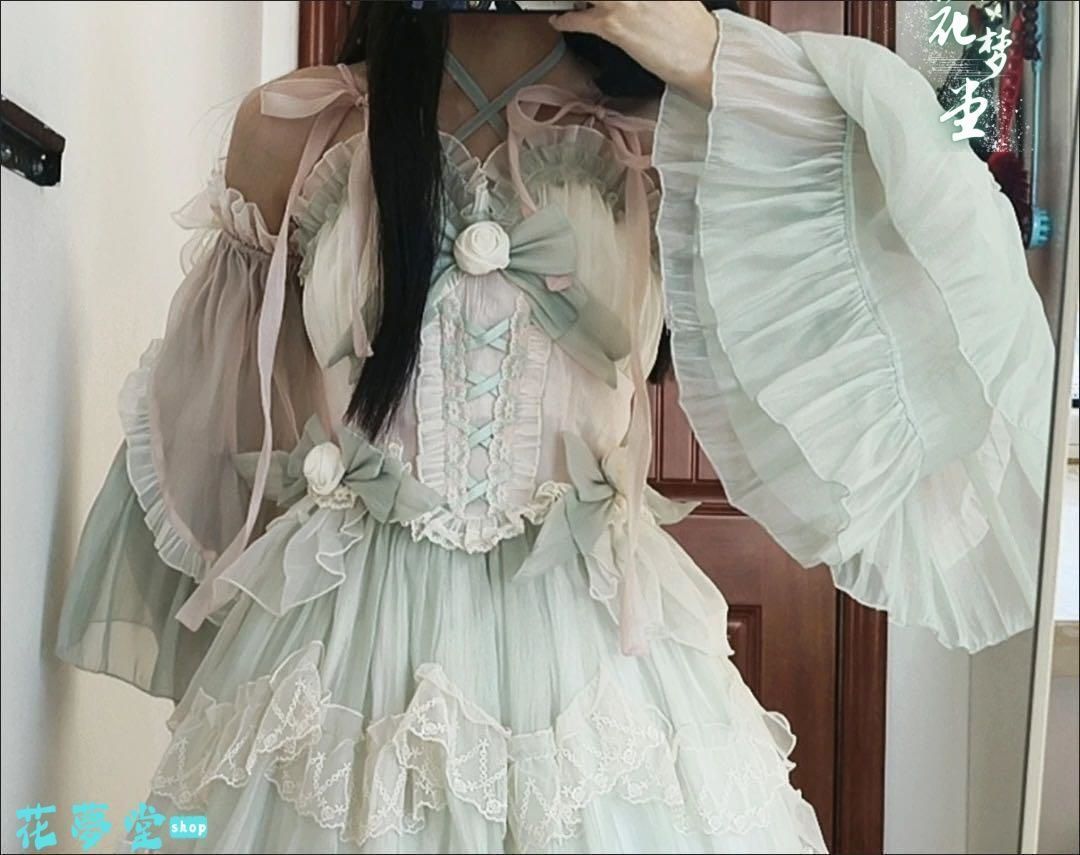 25年 ♥ロリータ loita ドレス ピンク ミントグリーン フリル かわいい 撮影会 舞台 イベント 原野空間-63 UBS-PPNI_AC_ID