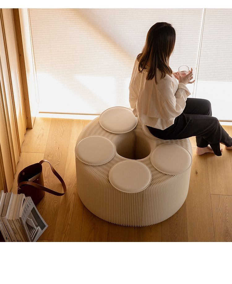 INS世界で人気な椅子 竹製 肉厚座面 北欧伸縮イス椅子 折り畳み 綺麗