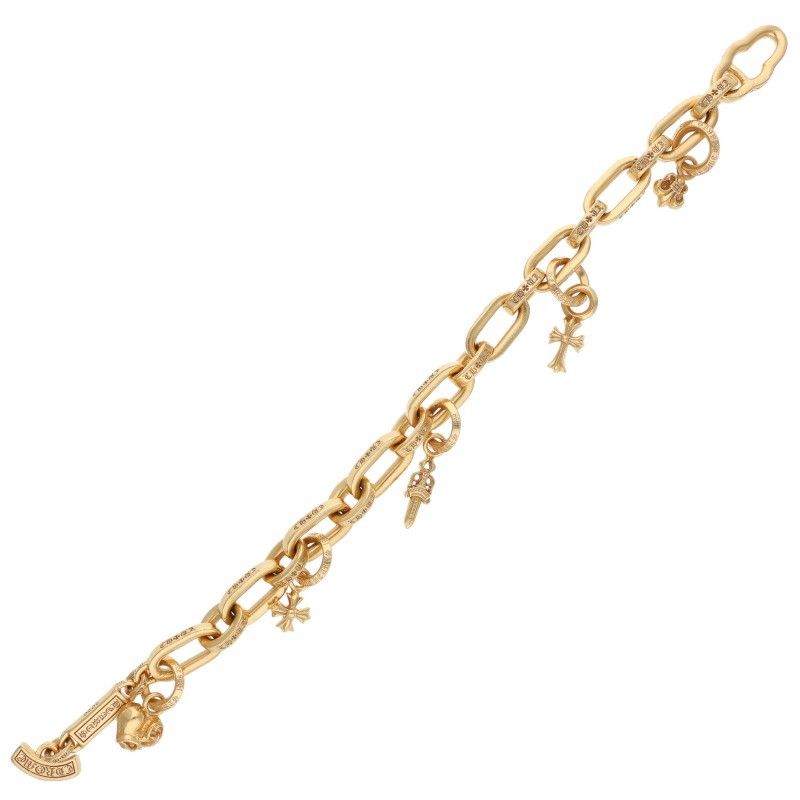 ゴールドチェーンブレスレット 約20cm K18 K10 アンカーチェーン ブレスレット 幅3.3mm 長さ15cm~20cm