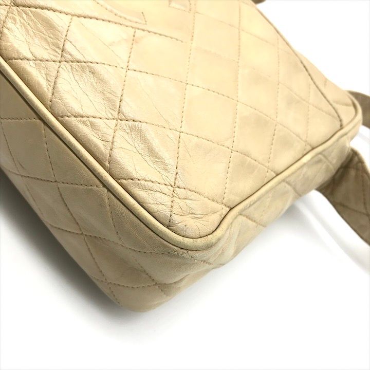 CHANEL シャネル ココマーク マトラッセ ラムスキン フリンジ 