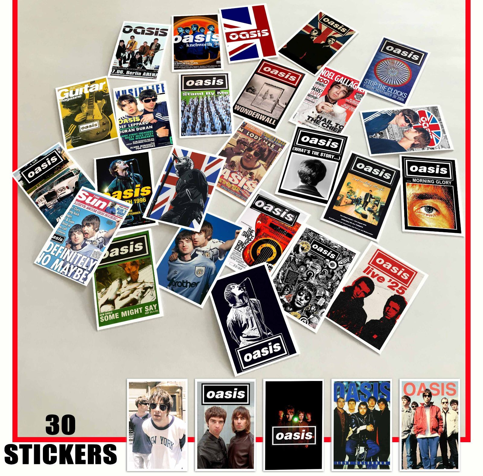 オアシス Oasis ステッカー 30個セット シール ミニポスター ロック