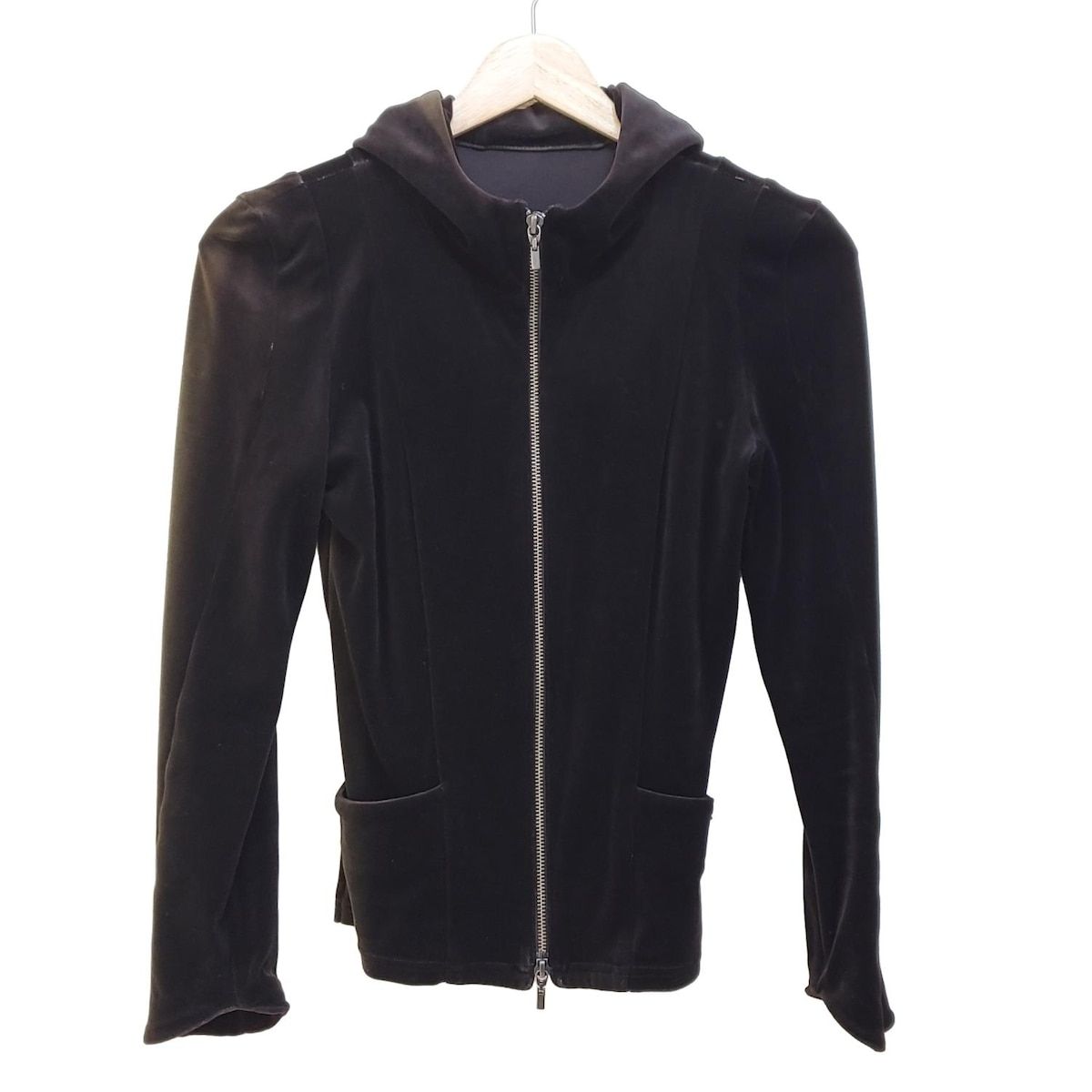 VELOUR NOIR by FOXEY NEWYORK ベロアノワールバイフォクシー ニューヨーク パーカー サイズ38 M レディース - 黒 長袖|ベロア