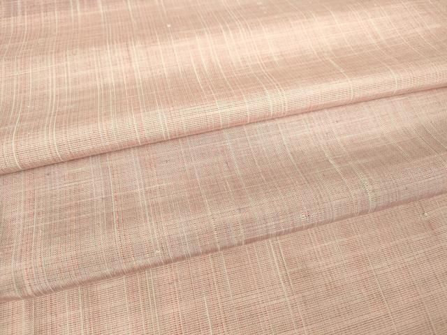 平和屋着物▽上質な紬 単衣 横段文 正絹 DAAX3081az