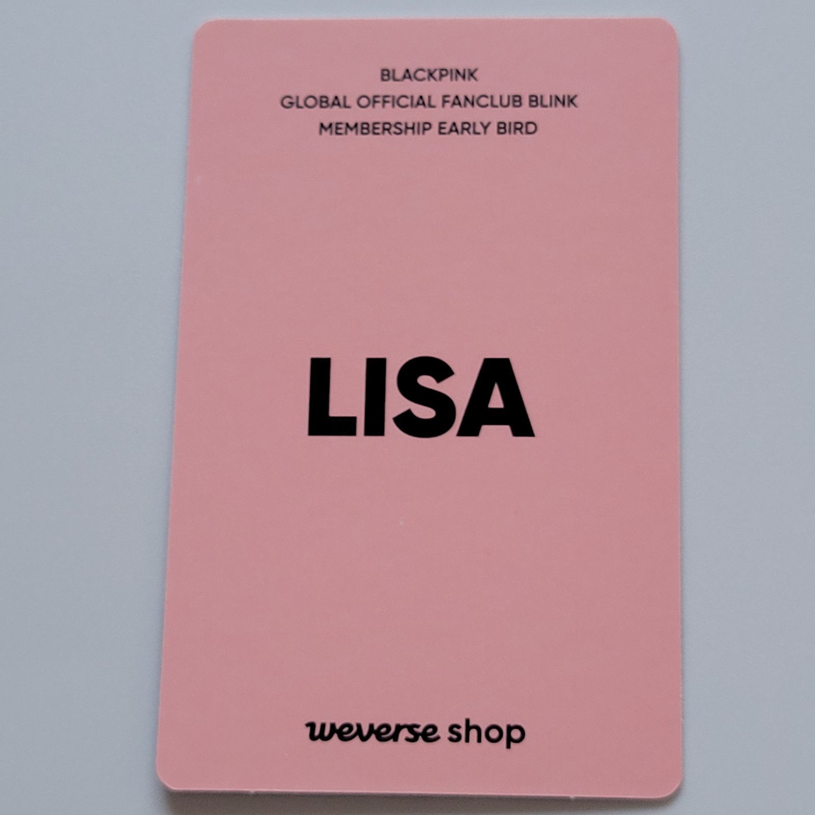 BLACKPINK LISA early bird 会員特典 公式 トレカ