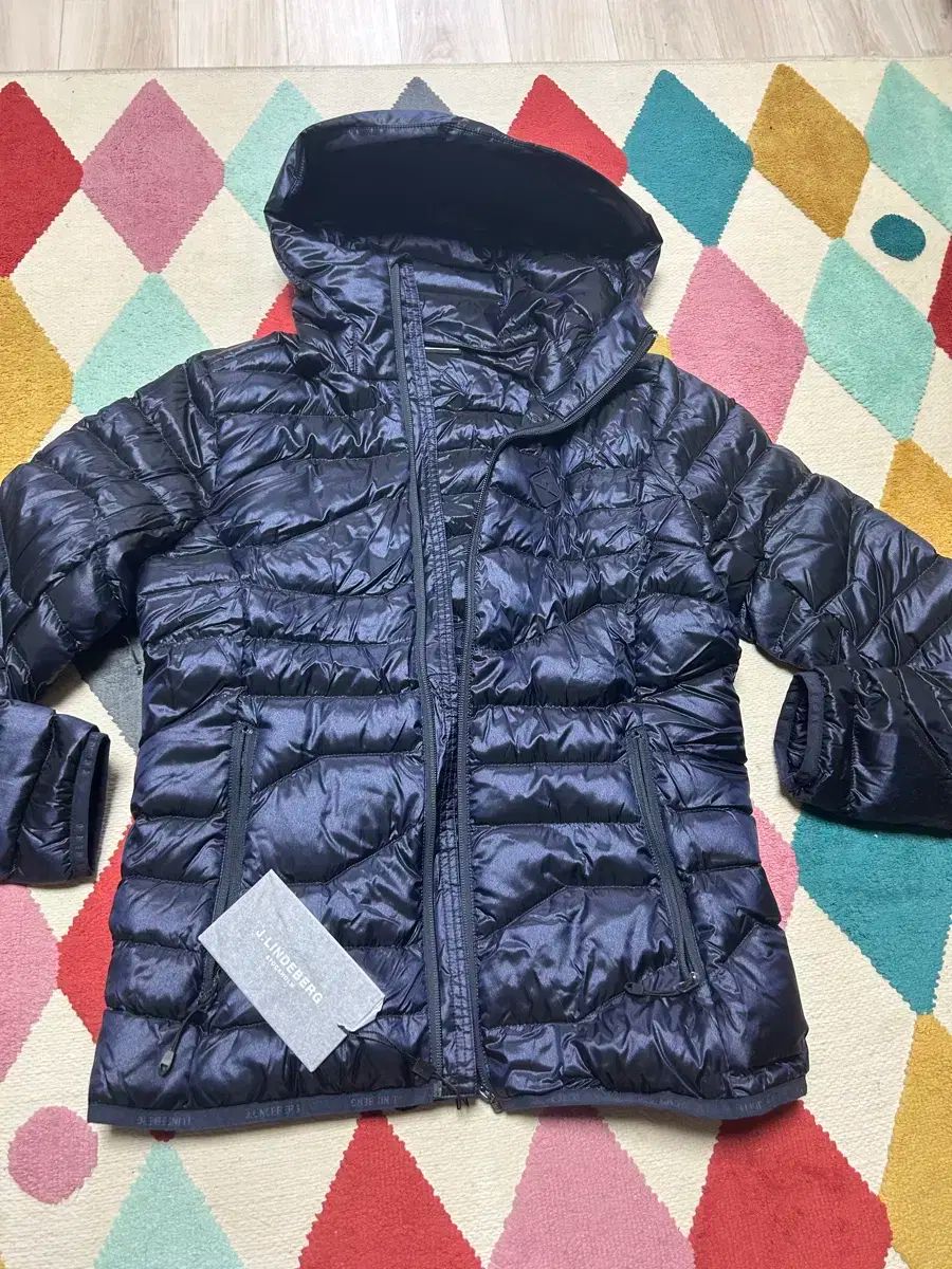 J.LINDEBERG J.リンドバーグ ネイビー 軽量ダウンパディングアウター 55 66