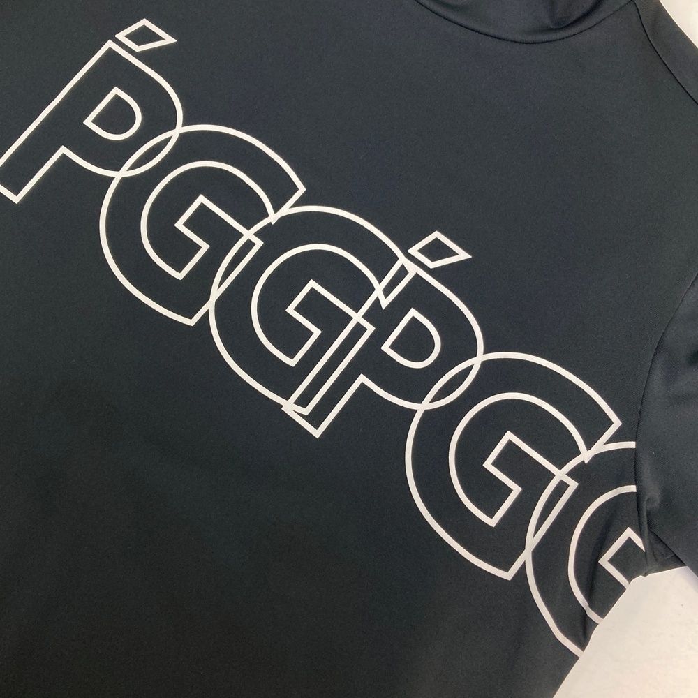 サイズ：4 PGG PEARLY GATES パーリーゲイツ 2024年 半袖ハイネックTシャツ  ブラック系 [240101431446] ゴルフウェア メンズ ストスト サイズ：4 PGG PEARLY GATES パーリーゲイツ 2024年 半袖ハイネックT